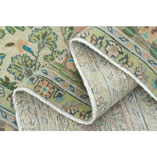 Persian 1970s Vintage Persian Handmade Wool Cotton Orange Oversized Rug For Sale - Image 3 of 11