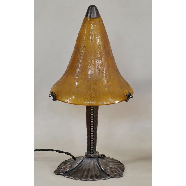 1920s Louis Katona & Daum French Art Deco Lamp - A Pair For Sale - Image 6 of 12
