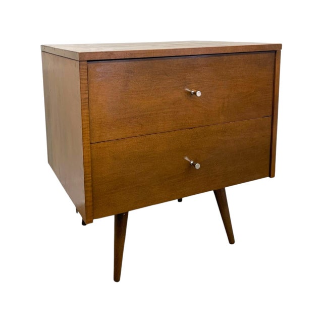 1970s Paul McCobb Planner Group 2-Drawer Nightstand for Winchendon Furniture – Mid-Century Modern Solid Maple End Table Side Chest For Sale - Image 5 of 9