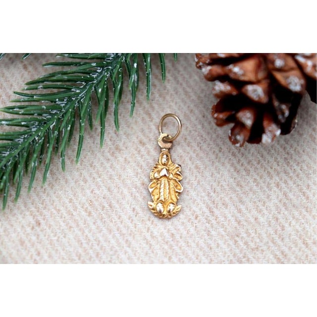 19.2k Gold Our Lady of the Immaculate Conception Pendant For Sale - Image 6 of 6