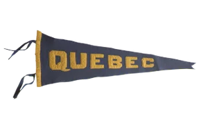 Antique Quebec Felt Flag Pennant