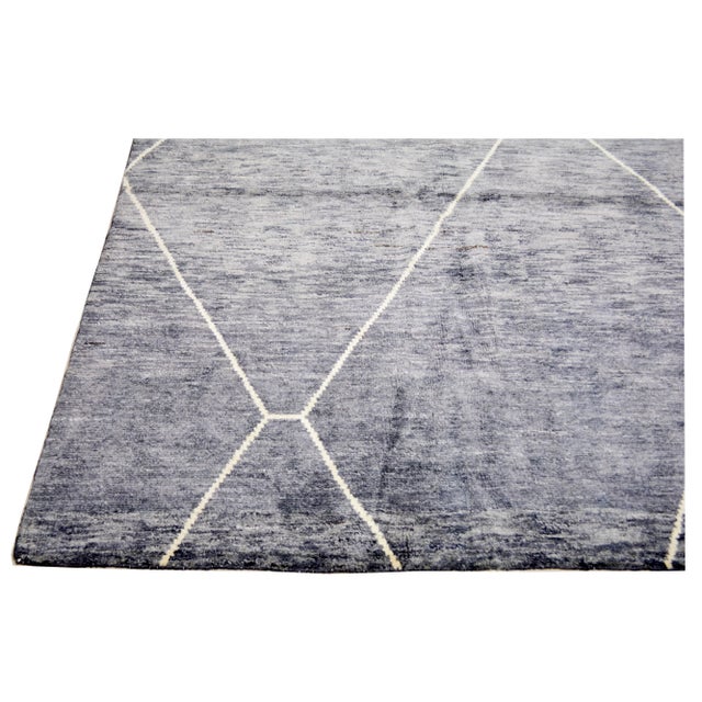 Moroccan Hand Knotted Beni Ourain Rug With Soft Texture and Natural Colors,6'6"x9'9" For Sale - Image 4 of 5