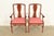 A gorgeous pair of Federal or Hepplewhite style armchairs or dining captain chairs In the manner of Baker Furniture USA,...