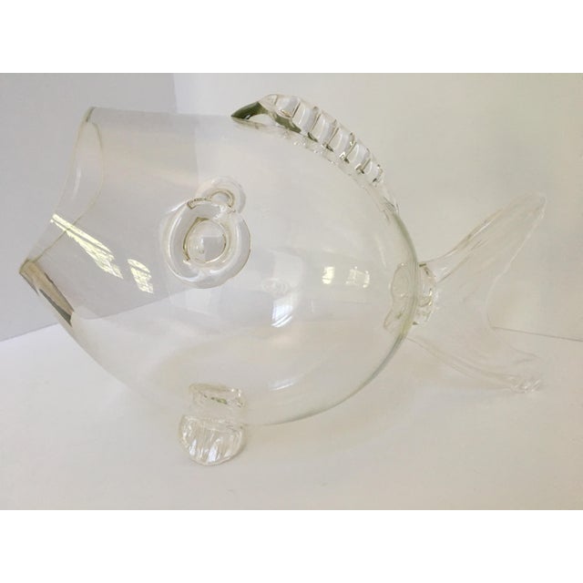Large MidCentury Hand Blown Glass Fish Bowl Chairish