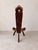 Rustic European Vintage European Primitive Three-Legged Hardwood Birthing Chair With Trefoil Cutouts For Sale - Image 3 of 8