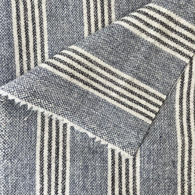 2020s Ralph Lauren Fawkes Woolen Stripe Fabric Remnant 59" X 38" For Sale - Image 5 of 6