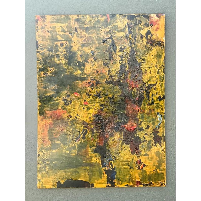 Vintage Abstract Expressionist Painting on Canvas For Sale - Image 9 of 12