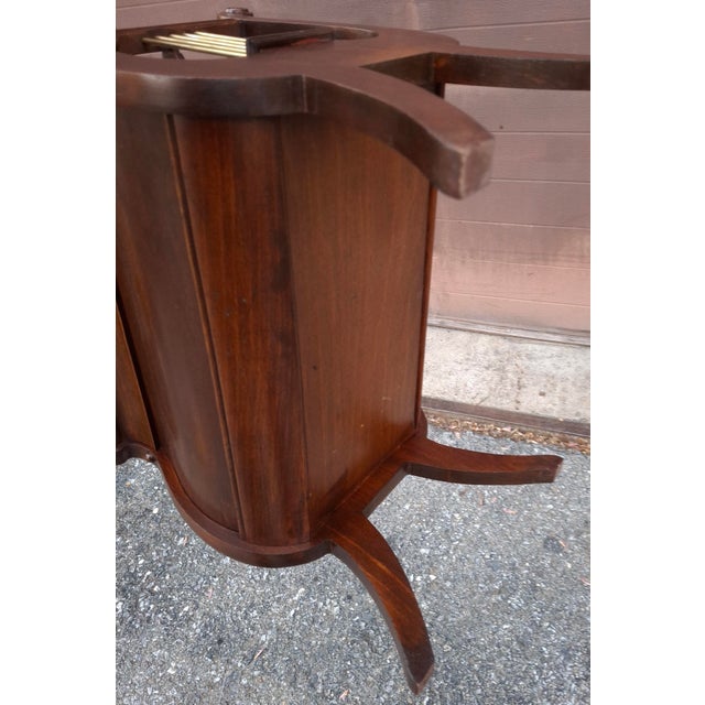 Early 20th Century Ferguson Bros. Walnut Lyre Harp Form Magazine Holder For Sale - Image 10 of 10