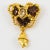 Contemporary Christian Lacroix Gilt Metal Baroque Heart Pin Brooch For Sale - Image 3 of 6