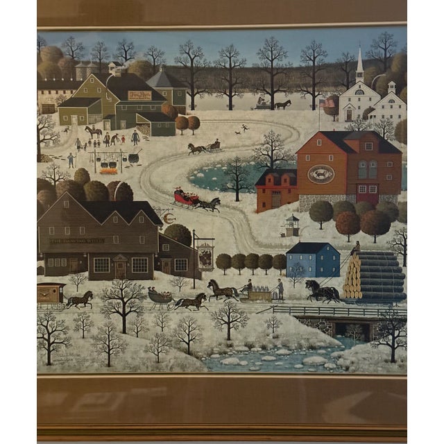 The American School Charles Wysocki - Fox Run 1979 - Sun Valley, Idaho, Original 1979 Lithograph For Sale - Image 3 of 4