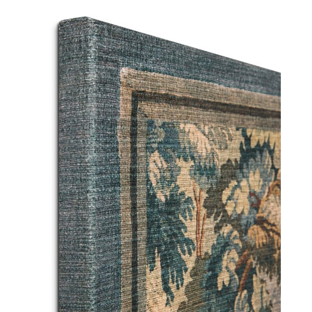 Gathering Grove wall art is a large, vintage-inspired tapestry with a richly detailed, antique green forest scene for...