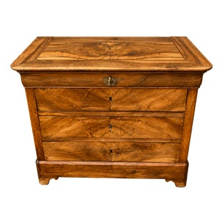 19th Century Louis Philippe Walnut Chest of Drawers, 1890s For Sale