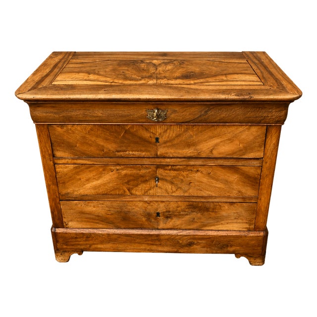 19th Century Louis Philippe Walnut Chest of Drawers, 1890s For Sale