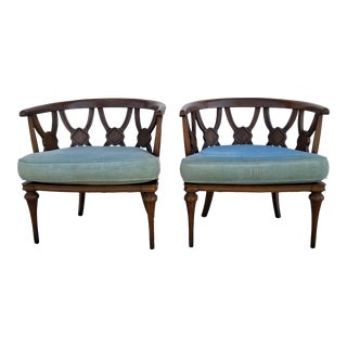 Dorothy Draper Style Hollywood Regency Chairs - a Pair For Sale