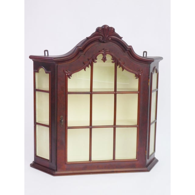 1960s Mid-Century Wooden Wall Display with Ornament and White Shelves, 1960s For Sale - Image 5 of 10