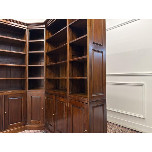 English Corner Bookcase in Teak For Sale - Image 10 of 18