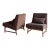 Pair of Custom Made Mid-Century Modern Dunbar Style Slipper Chairs For Sale