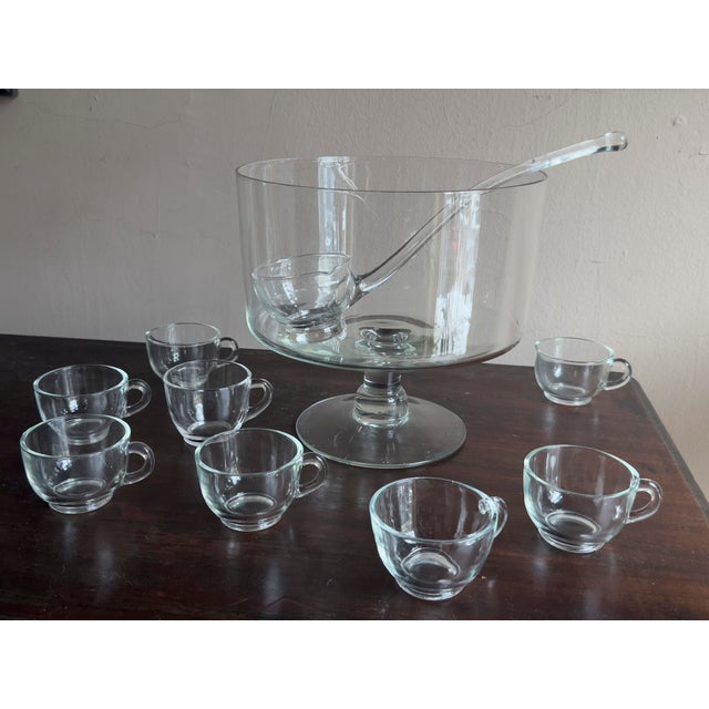Late 20th Century Postmodern Princess House Heritage Crystal Punch Bowl Set - 10 Piece For Sale In New York - Image 6 of 9