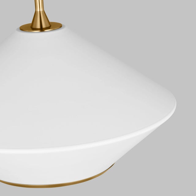 Visual Comfort Thomas O'Brien by Visual Comfort Studio Stanza 1-Light Extra Large Pendant in Matte White For Sale - Image 4 of 6