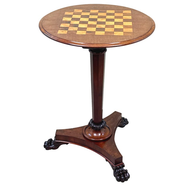 Chess Top Lamp Table, 1840s For Sale - Image 9 of 10