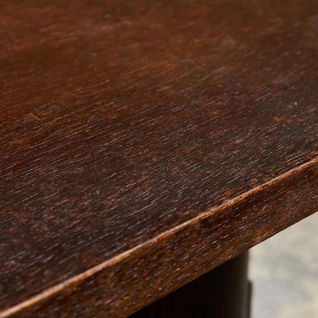 Wood Art Deco Two-Legged Side Table in Wood, 1930s For Sale - Image 7 of 10