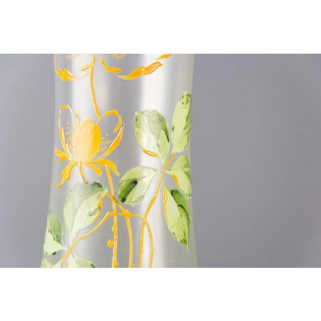 Art Nouveau French Colored Glass Vases, 1920s, Set of 2 For Sale - Image 4 of 18