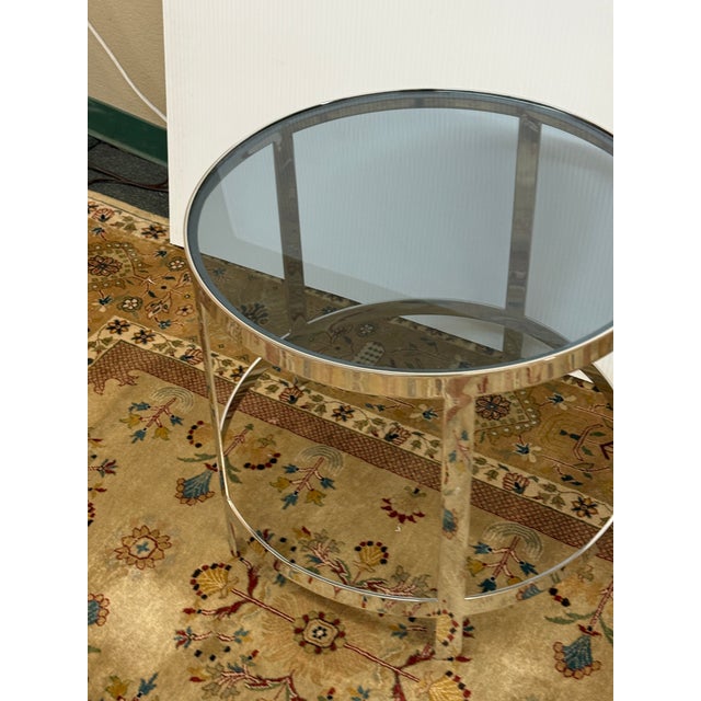 Glass Mitchell Gold + Bob Williams Vega Side Table For Sale - Image 7 of 12