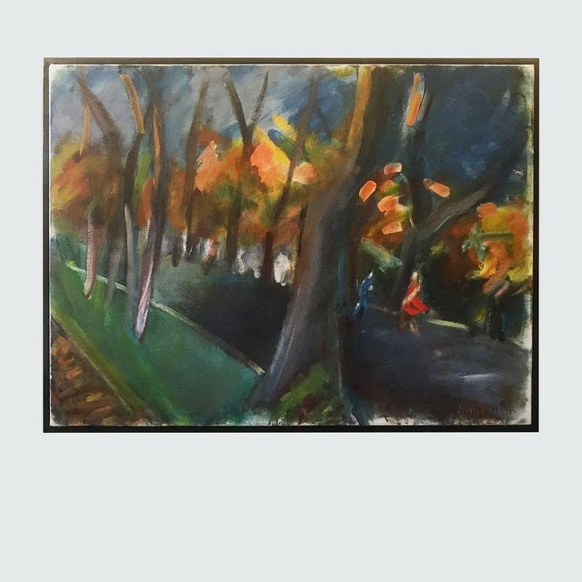 Autumnal landscape’ by Ejnar Larsen (Denmark, 1902 - 1986). Oil on canvas, second half of 20th century. Signed ‘Ejnar...