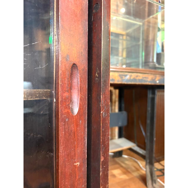 Brown Early 20th Century Glass Display Cabinet For Sale - Image 8 of 11