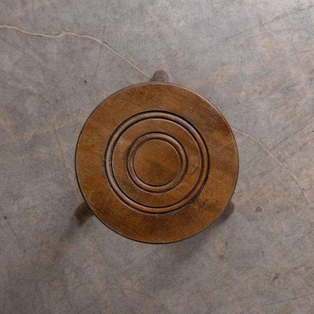 1940s Tall French Wood Tripod Stool For Sale - Image 9 of 11