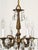Antique 4 Arm 4 Light Glowing Graceful Brass Cut Lead Glass Crystal Chandelier For Sale In South Bend - Image 6 of 13