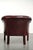 Chesterfield Cowhide Club Armchair in Red For Sale - Image 4 of 14