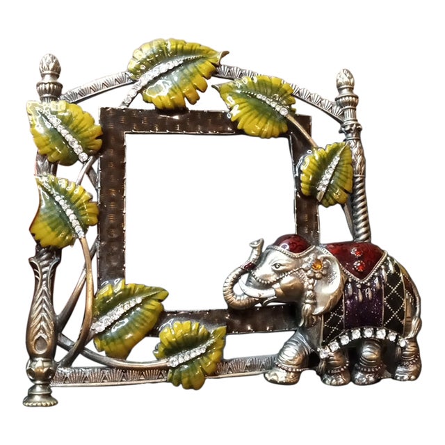 Gorgeous Signed Jay Strongwater Rhinestone & Enamel Photo Holder For Sale