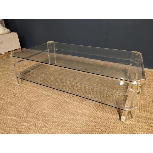 Vintage Coffee Table in Acrylic Glass For Sale - Image 5 of 6