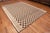 Amazing Modern Moroccan Inspired Brown Cream Checkerboard Design Area Rug, Country of origin: Central Asia, Circa date:...