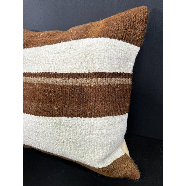 Contemporary Turkish Hemp Pillow Cushion Natural Beige Brown Cushion Cover 20x20 For Sale - Image 3 of 4