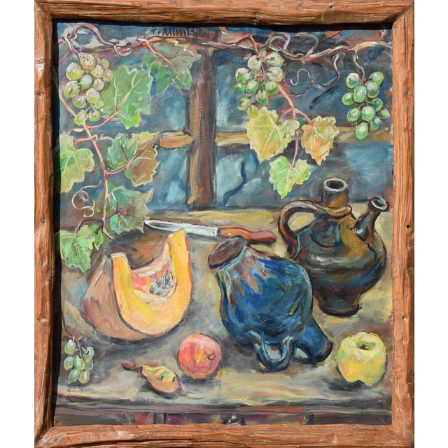Modern Friedrich Kunitzer, Autumn Still Life, 1970s, Oil Painting on Canvas, Framed For Sale - Image 3 of 13