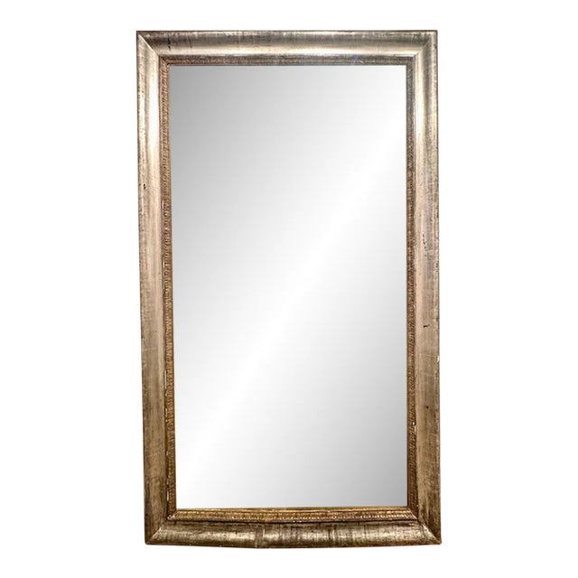 French Silver Leaf Mirror For Sale