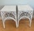 Pair of Vintage Fiddle Head Wicker Side Tables For Sale - Image 4 of 11