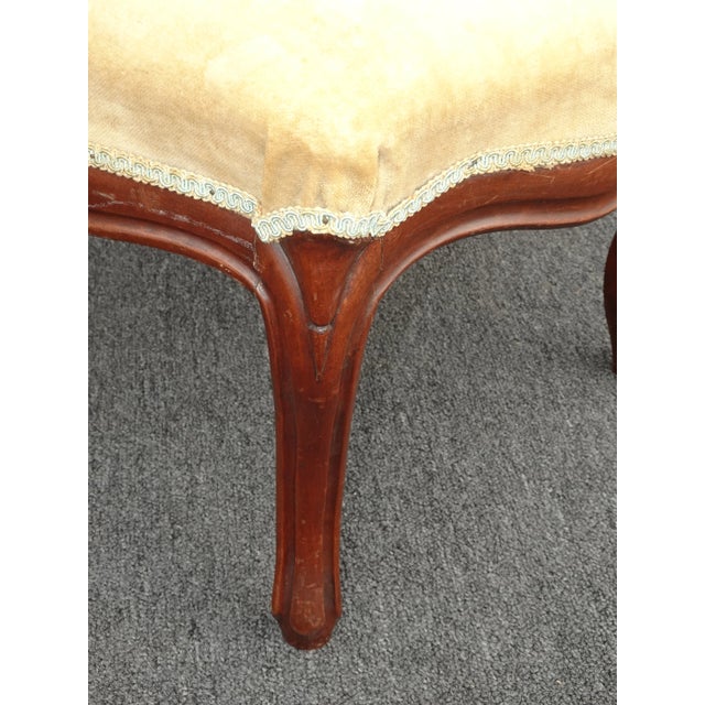 Antique French Country Gold Bench Stool For Sale In Los Angeles - Image 6 of 12