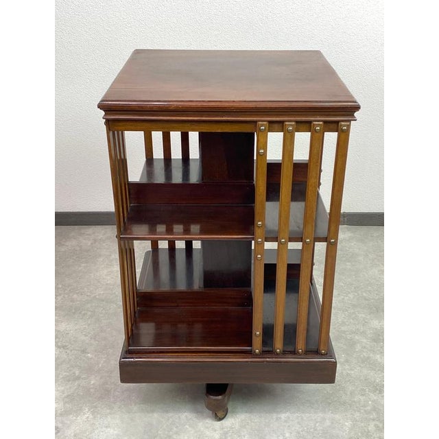 Small Revolver Bookcase, 1930s For Sale - Image 9 of 10