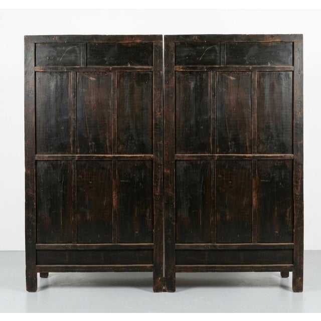Mid 19th Century Set of 4-Piece Antique Chinese Red Lacquer and Gilt-Painted Cabinets For Sale - Image 12 of 12