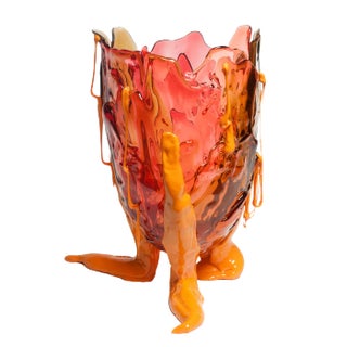 Clear Special Extracolor Clear Brown, Clear Fuchsia, Clear Pink and Matt Yellow Vase by Gaetano Pesce for Fish Design For Sale