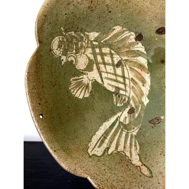 Japanese Seto Mingei Ceramic Plate Ishizara Edo Peorid For Sale - Image 12 of 17