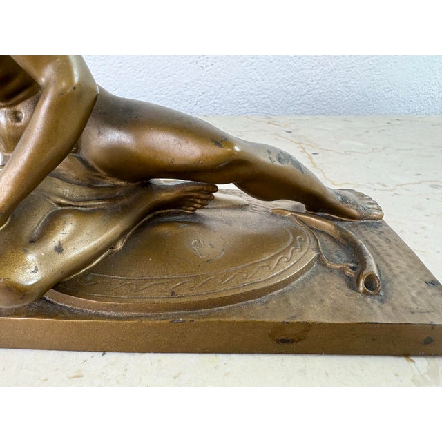 Metal Early 20th Century Death of a Gladiator Italian Sculpture For Sale - Image 7 of 10