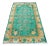 1960s Vintage Handmade Turquoise Rug For Sale