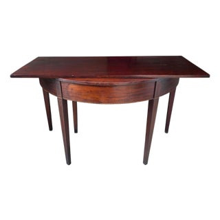 English George III Hepplewhite Inlaid Mahogany Fold-Over Tea and Games Table, Circa 1790–1810 For Sale