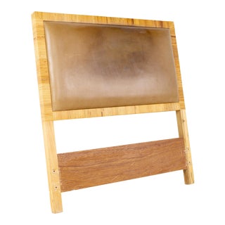 Bielecky Brothers Mid Century Rattan Twin Headboard For Sale