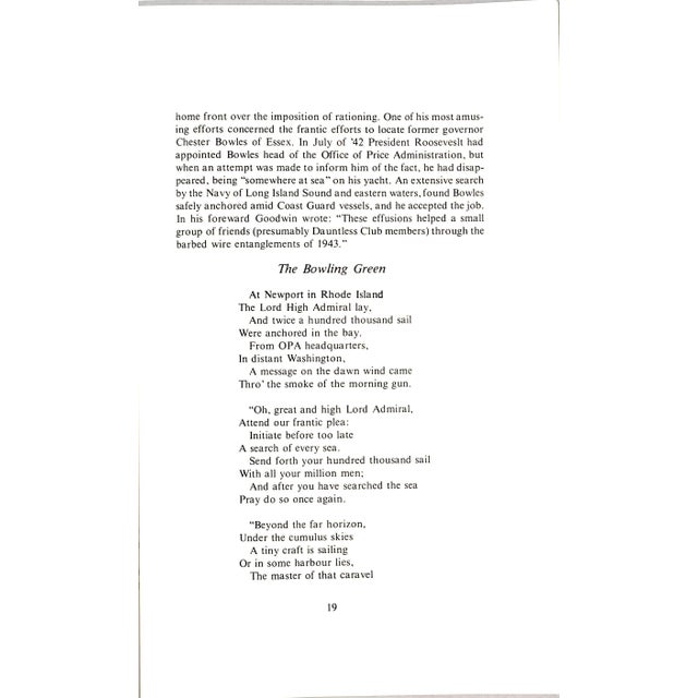 "The Dauntless Club 1906-1981 Essex, Connecticut 75th Anniversary " 1982 e.s.g. For Sale - Image 15 of 15