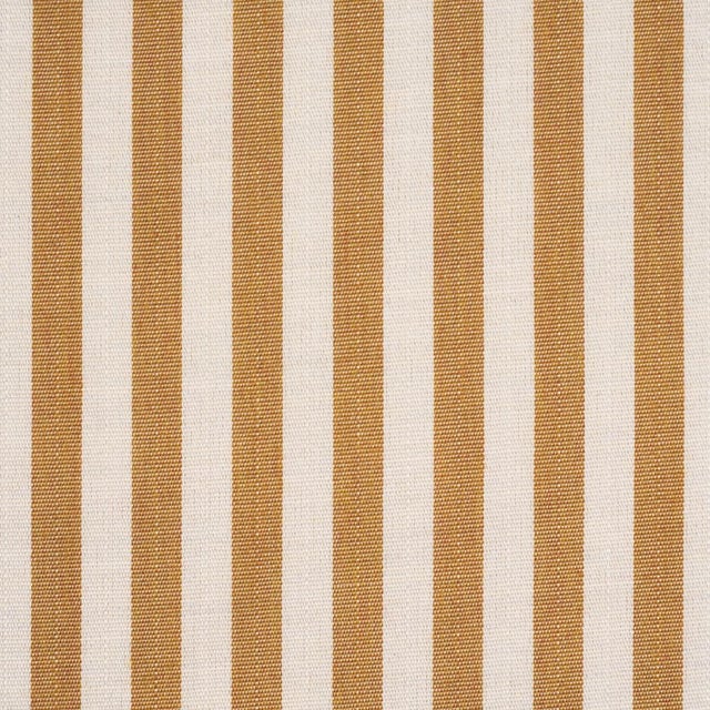 Schumacher SAMPLE - Schumacher Hanson Indoor/Outdoor Stripe Narrow Fabric In Marigold For Sale - Image 4 of 4